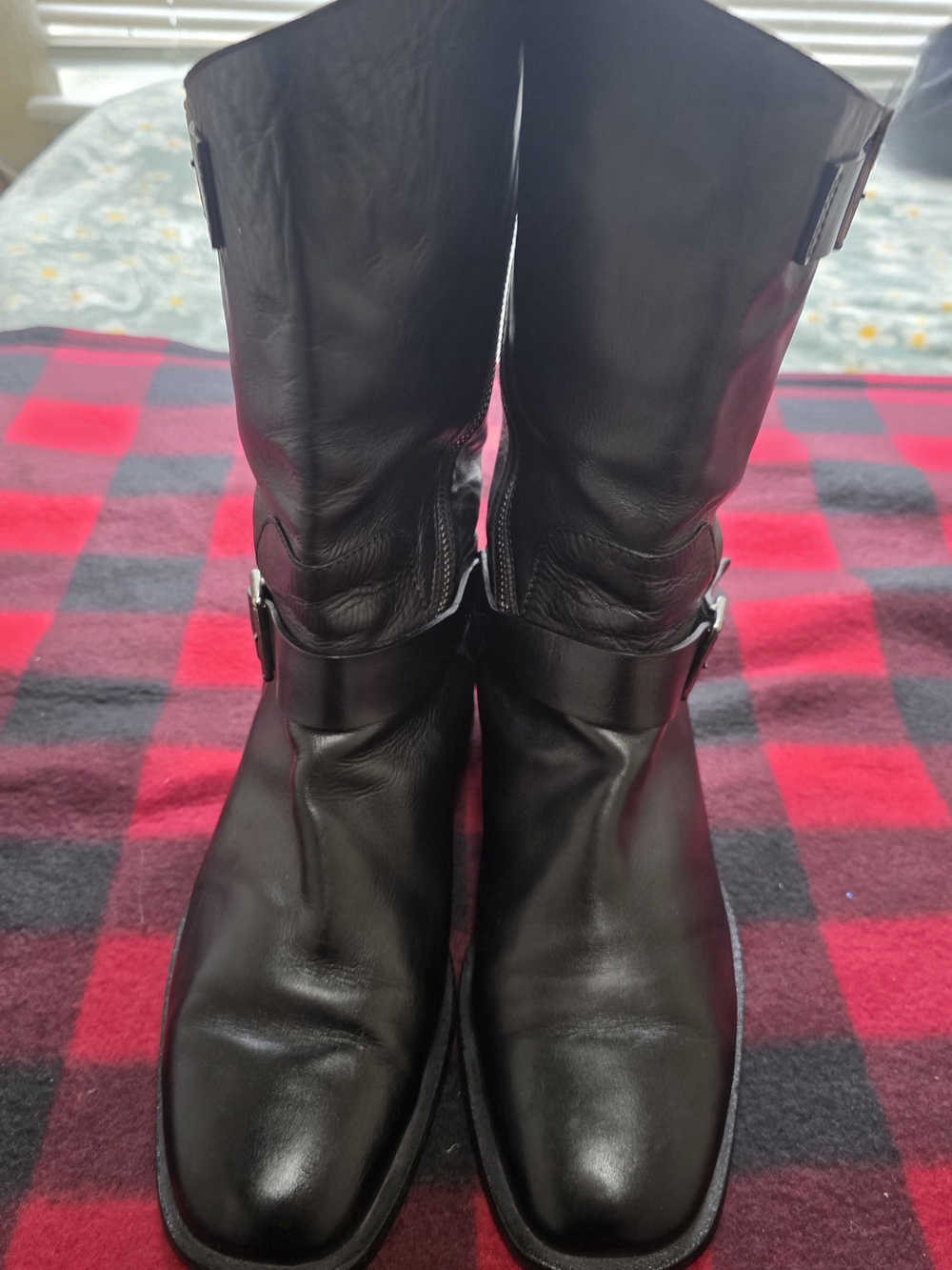 Authentic Chanel Black Leather Logo Buckle Biker Moto Boots EU 40 US 9 - 9.5 - Picture 6 of 14